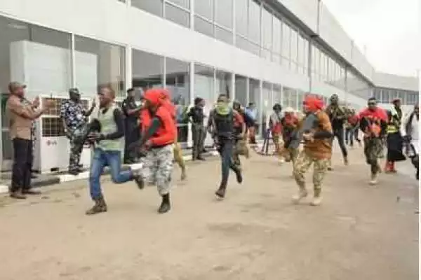 NAF Counter Terrorism Rehearsal at Lagos Airport Causes Panic (Photos)